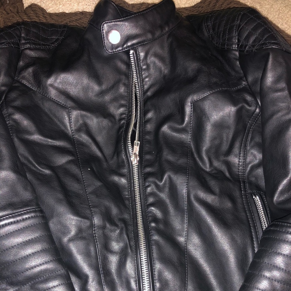 Faux Leather Kids Jacket